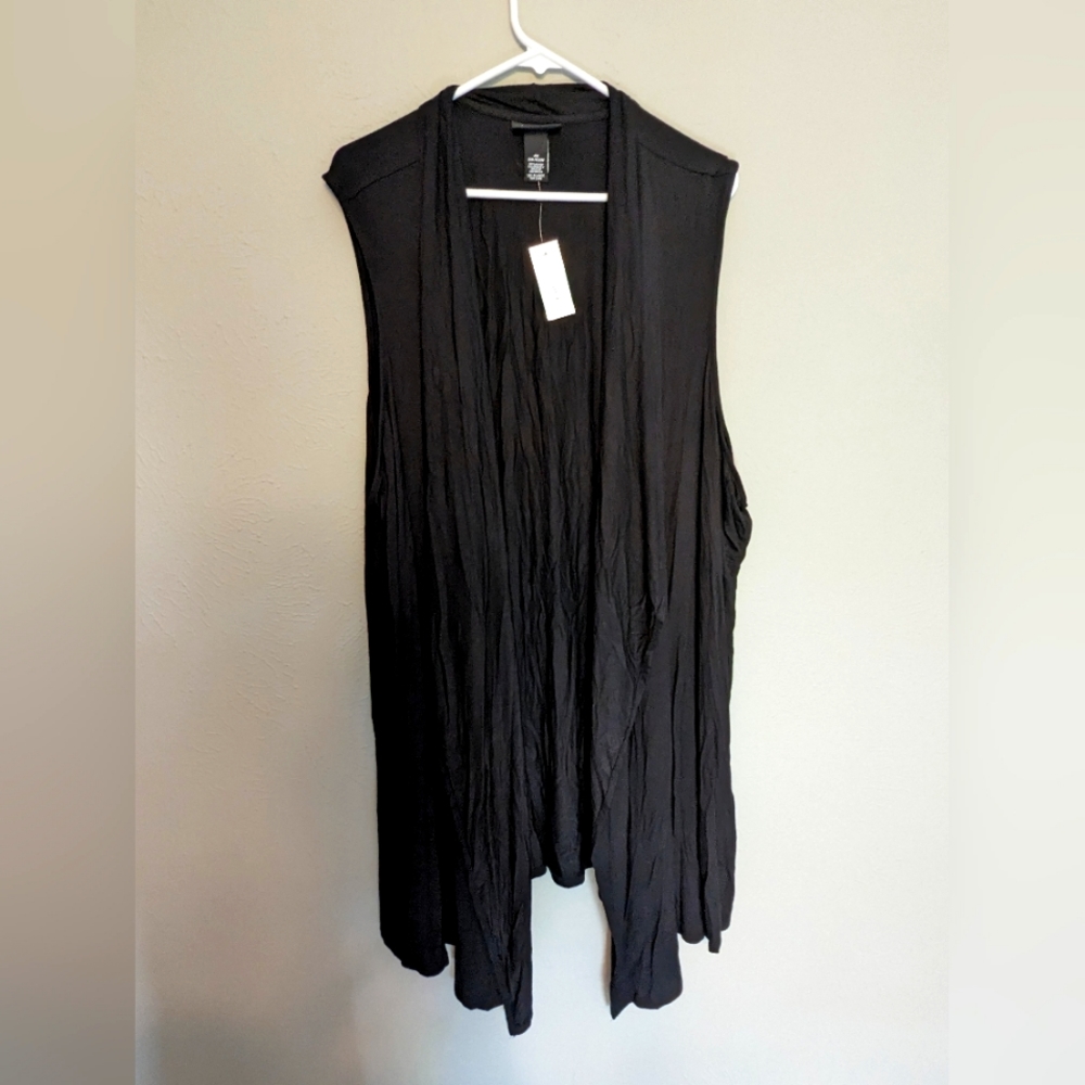 AnyWear wrap shirt, black, 4X
